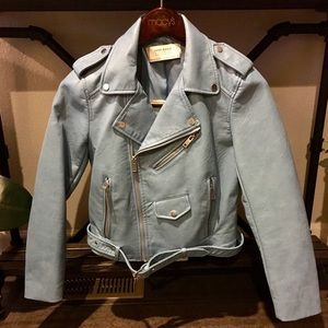 Zara Faux Leather Biker Jacket - Small